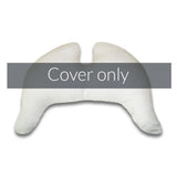 Flügelkissen Ersatzbezug Schlafkissen Grace Baumwollsatin Weiß