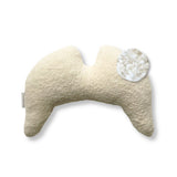 Grace Wings Pillow Organic Cotton Plush - with Sheep Wool Inlay