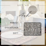 SPECIAL SET OFFER | 4x Ash Bark Placemat - Rectangular