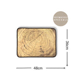 SET ANGEBOT | 4xTischunterlage in Jahresring Holzoptik - Rechteckig