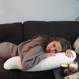 Flügelkissen Classic Kaschmir-Mix - Edler Zopfstrick, Creme