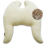 Flügelkissen Classic Bio Baumwoll Plüsch - mit Zirbenholz & Dinkelspelz Innenkissen