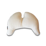 Grace Wings Pillow Cashmere-Mix - Fine Cable Knit, Cream