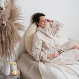 Classic Wings Pillow Organic Cotton Plush - with Sheep Wool Inlay