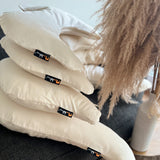 Flügelkissen Joy Bio Baumwoll Satin - mit Schafschurwolle Innenkissen