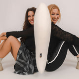 Flügelkissen Classic Kaschmir-Mix - Edler Zopfstrick, Creme