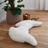 Flügelkissen Joy Bio Baumwoll Plüsch - mit Schafschurwolle Innenkissen