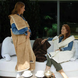 Short Wearable Blanket Camel