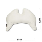 Flügelkissen Grace Bio Baumwoll Satin - mit Schafschurwolle Innenkissen