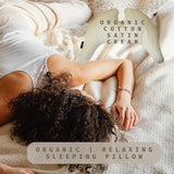 Grace Wings Sleeping Pillow Cover Organic Cotton Satin