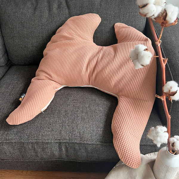 Classic Wings Pillow Cotton Waffle Pique - Light Terracotta Blush - Sample Piece