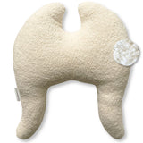 Classic Wings Pillow Organic Cotton Plush - with Sheep Wool Inlay
