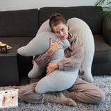 Joy Wings Pillow Cashmere-Mix - Fine Cable Knit, Grey