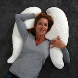 Classic Wings Pillow Naboa - Faux Fur, Cream-White | Bestseller | Special Offer