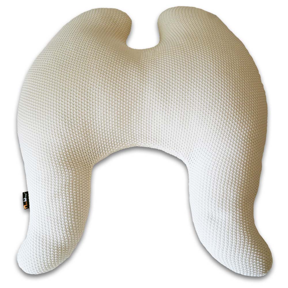 Flügelkissen Classic Bio-Baumwolle Strick Creme