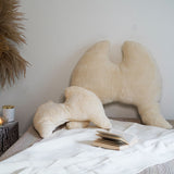 Classic Wings Pillow Organic Cotton Plush - with Sheep Wool Inlay