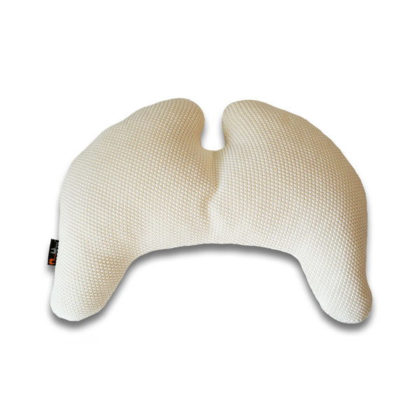 Grace Wings Pillow Organic Cotton Knit Cream
