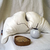 Grace Wings Pillow Organic Satin Cotton - Aroma Herbal and Millet Husk Inlay