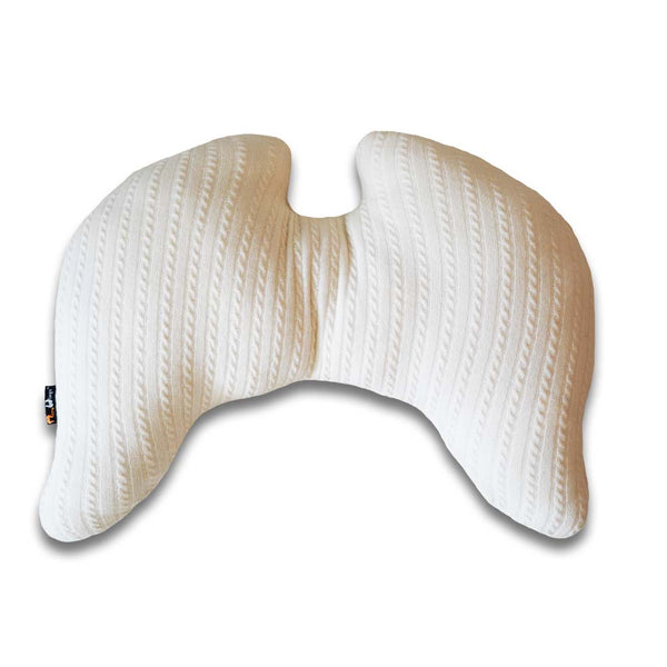 Joy Wings Pillow Cashmere-Mix - Fine Cable Knit, Cream