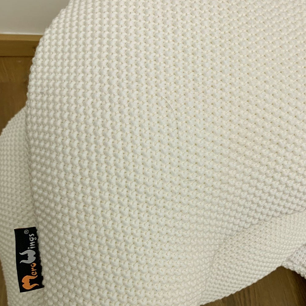 Flügelkissen Classic Bio-Baumwolle Strick Creme