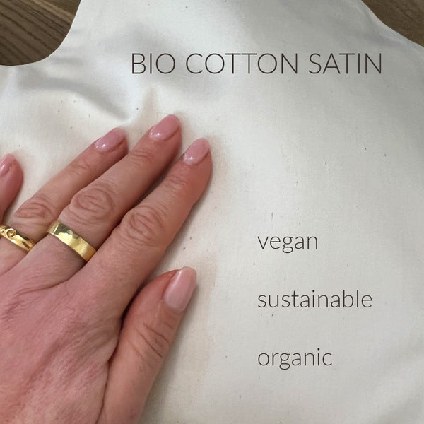 Joy Wings Pillow Organic Cotton Satin - with Sheep Wool Inlay