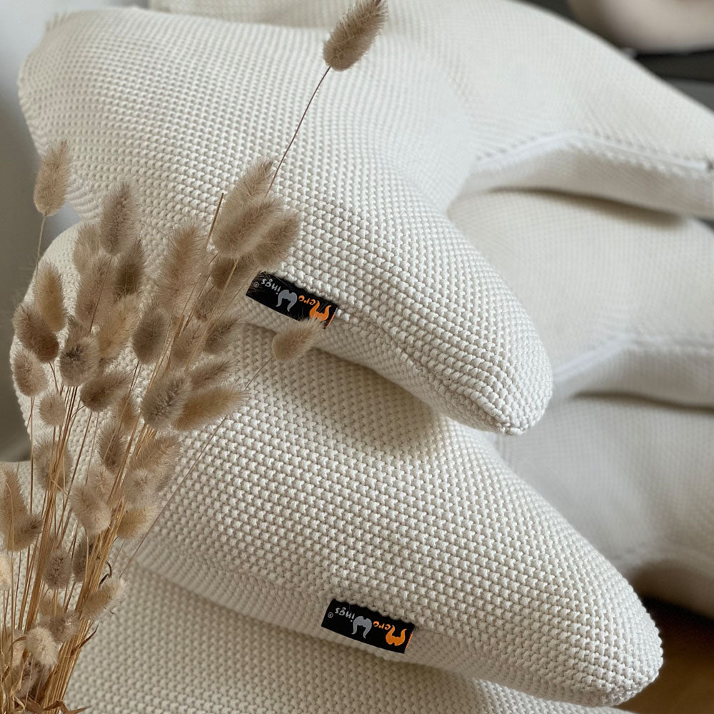 Flügelkissen Classic Bio-Baumwolle Strick Creme
