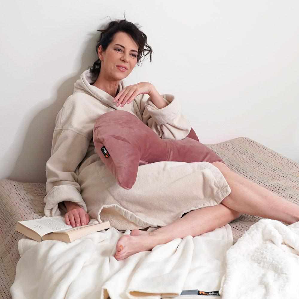 Grace Wings Pillow Dusty Rose