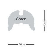 Grace Wings Pillow Cashmere-Mix - Fine Cable Knit, Cream