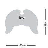 Joy Wings Pillow Cashmere-Mix - Fine Cable Knit, Grey